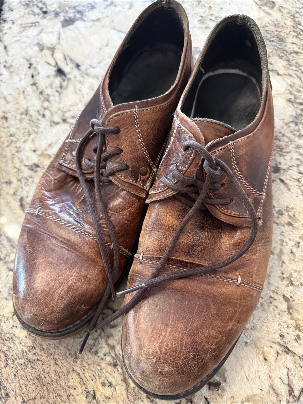 Bed Stu Men's Brown Leather Lace-Up oxfords Shoes sz 11